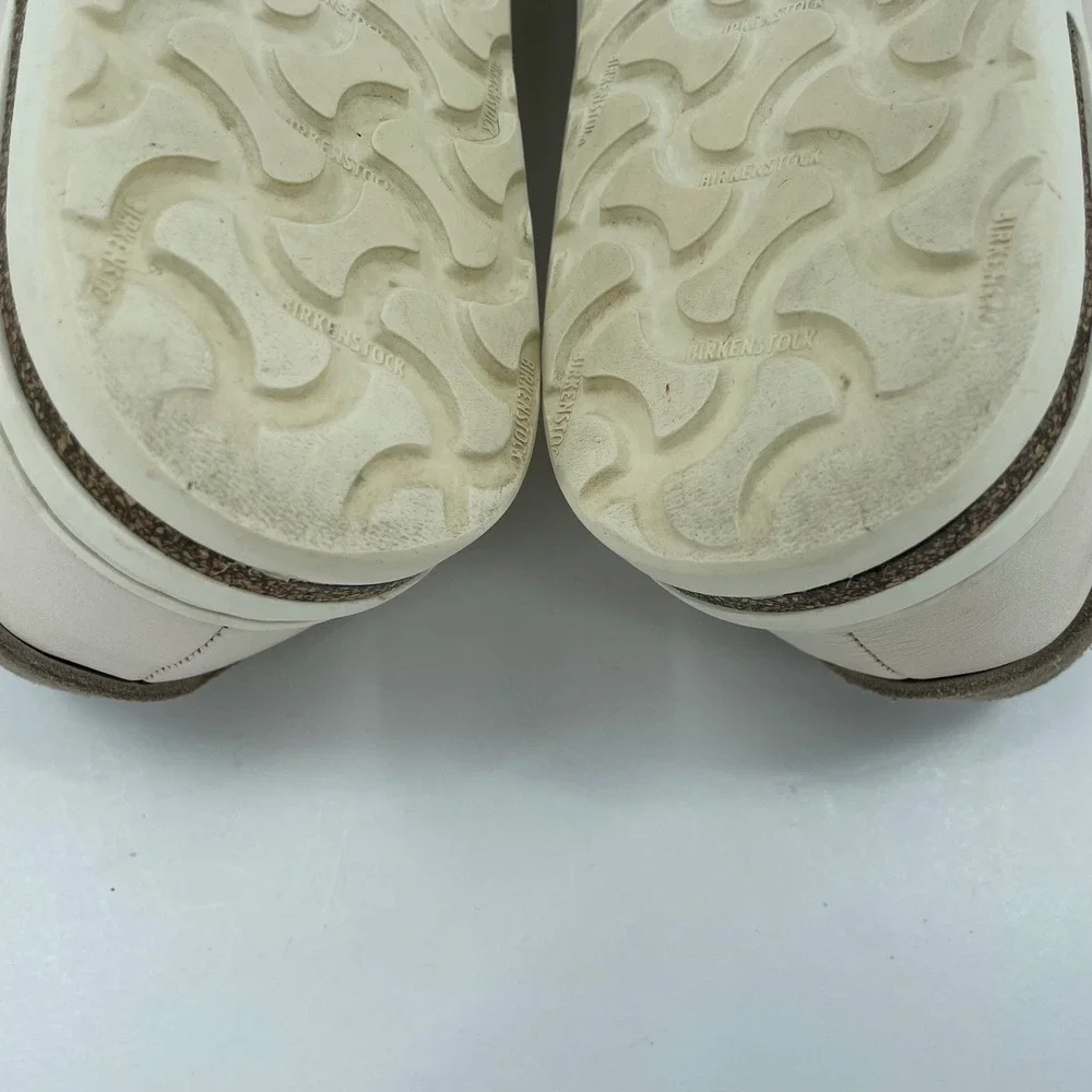 Birkenstock Womens Bend Low Sneaker Size 37 US 6 Eggshell Taupe Leather Nubuck‎